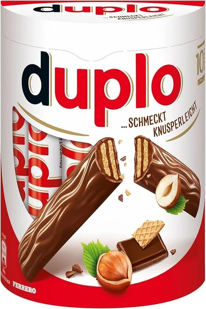 Шоколадний батончик з шоколадно - горіховою начинкою Ferrero Duplo (10штх18.2г) 182г Німеччина
