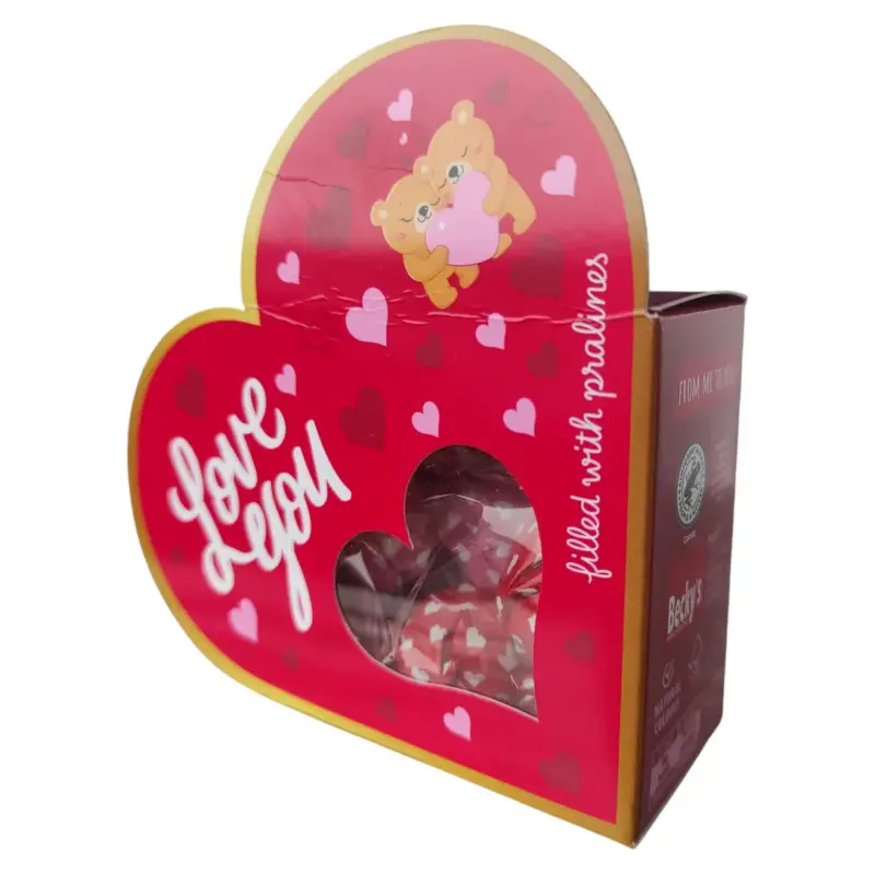 Шоколадні цукерки праліне з карамельною начинкою “Люблю тебе” Becky’s Love you 50 г Нідерланди