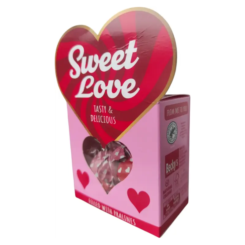 Шоколадні цукерки праліне з карамельною начинкою “Солодке кохання” Becky’s Sweet love 50 г Нідерланди