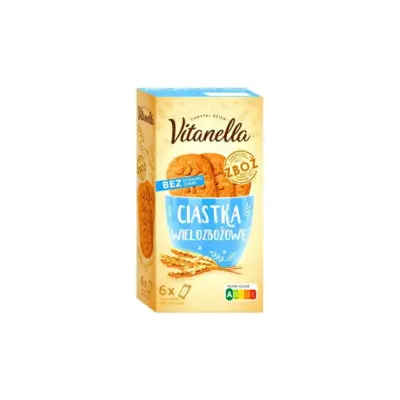 Печиво мультизернове без додавання цукру Vitanella (6х50г) 300 г Польща