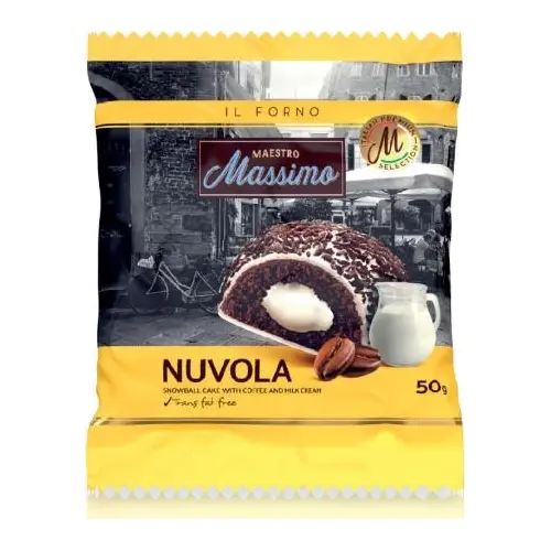 Тістечко кавове з молочним кремом Maestro Massimo Nuvola Coffee 50 г Італія