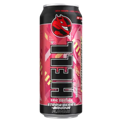Енергетичний напій Hell Energy Drink Strawberry Banana Полуниця Банан 500 мл Угорщина