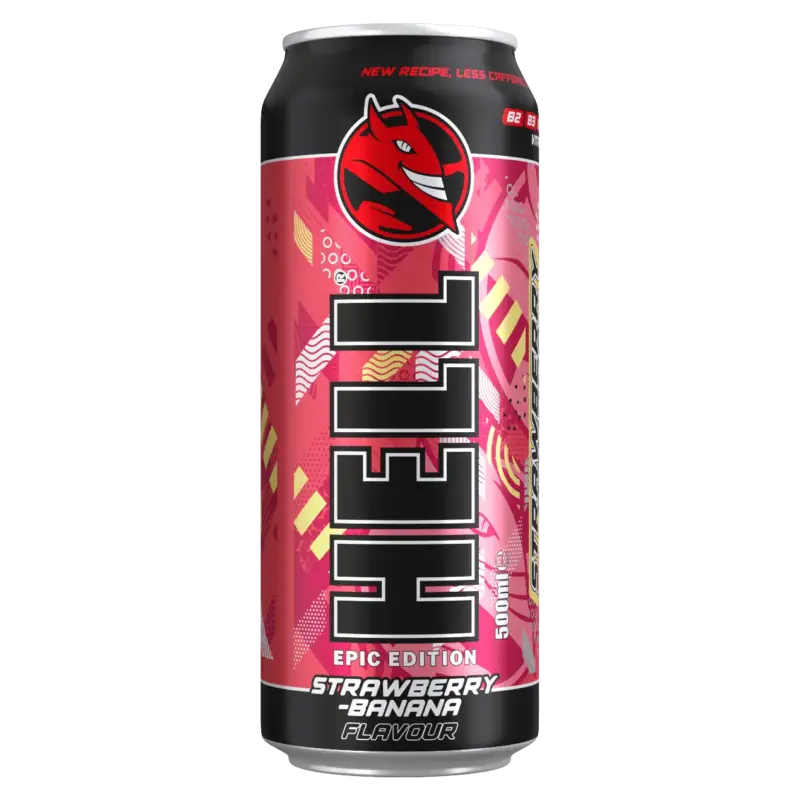 Енергетичний напій Hell Energy Drink Strawberry Banana Полуниця Банан 500 мл Угорщина