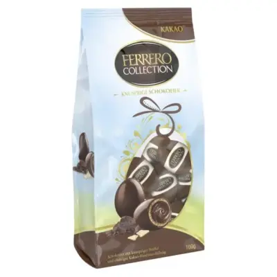 Цукерки в темному шоколаді Ferrero Collection Knusprige Schokoeer Kakao 100 г Італія