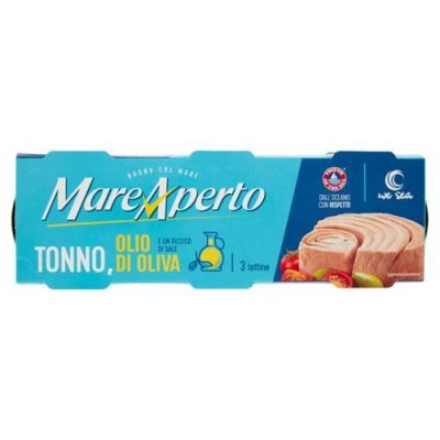 Тунець шматком в оливковій олії Mare ApertoTonno all Olio di Oliva (3х70 г) 210 г Італія