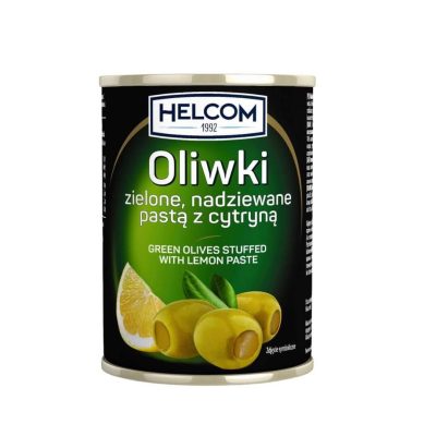 Оливки зелені без кісточки з лимоном, Helcom 280 г Польща