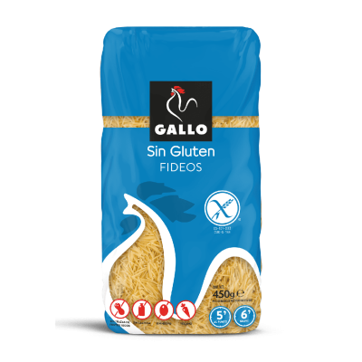 Макаронні вироби БЕЗ ГЛЮТЕНА, ЛАКТОЗИ, ЯІЦ Вермішелька Gallo Fideos 450 г Іспанія
