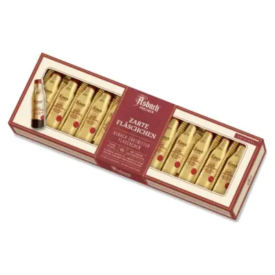Цукерки з темного шоколаду з бренді Asbach Pralinen Zarte Fläschen in Zartbitter-Chocolade 150 г Німеччина