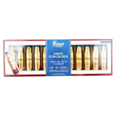 Цукерки з молочного шоколаду з бренді Asbach Pralinen Zarte Fläschen in Vollmilch-Chocolade 150 г Німеччина