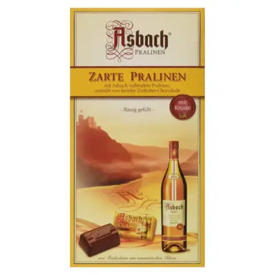 Цукерки праліне з темного шоколаду з бренді Asbach Zarte Pralinen 125 г Німеччина
