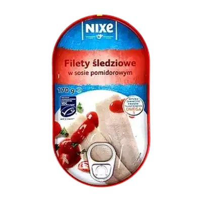Філе оселедця в помідорному соусі Nixe Filety Sledz w sosie pomidorowym Польща 170г
