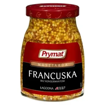 Французька Гірчиця БЕЗ КОНСЕРВАНІВ PRYMAT FRANCUSKA ≥agodna180г Польща