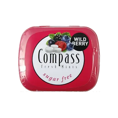 Льодяники БЕЗ САХАРА Лісова ягода Compass wild berry 14 г Німеччина