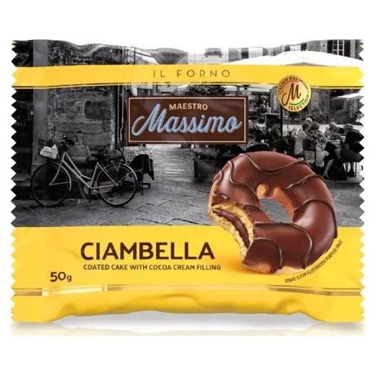 Донат (Пончик, печиво) шоколадний Maestro Massimo Ciambella 50 г Італія