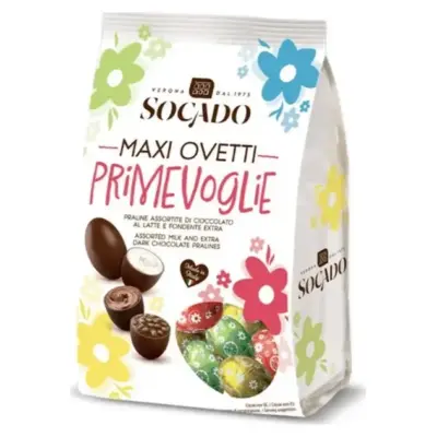 Цукерки шоколадні Яйця Асорті Socado Maxi Ovetti Primevoglie 400 г Італія