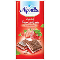 Шоколад "Alpinella" (Альпінела Полуничний смак), Польща, 100 г