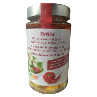 Сир Фета в олії з паприкою і перцем чилі Devina 350/180г Німеччина