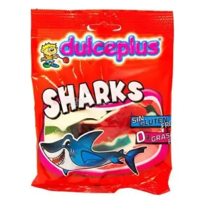 Желейні цукерки БЕЗ ГЛЮТЕНА Акули Dulceplus Sharks 100 г Іспанія