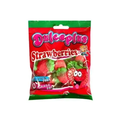 Желейні цукерки БЕЗ ГЛЮТЕНА Полунички Dulceplus Strawberries 100 г Іспанія