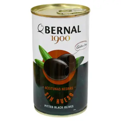 Маслини без кісточки без кісточки БЕЗ ГЛЮТЕНА Bernal Aceitunas Negras Sin Hueso 350 г/150г Іспанія