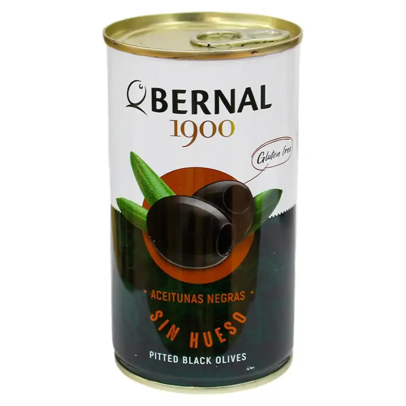 Маслини без кісточки без кісточки БЕЗ ГЛЮТЕНА Bernal Aceitunas Negras Sin Hueso 350 г/150г Іспанія