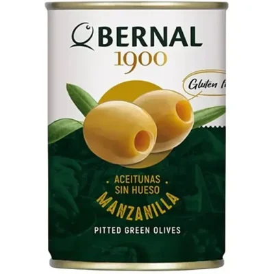 Оливки зелені без кісточок БЕЗ ГЛЮТЕНА Bernal Manzanilla sin Hueso 292 г/120г Іспанія