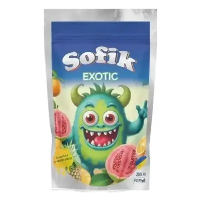 Напій сіковий зі смаком екзотикічних фруктів Sofik Exotic з трубочкою 200 мл