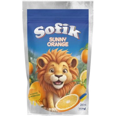 Напій сіковий зі смаком апельсина фруктів Sofik Sunny з трубочкою 200 мл