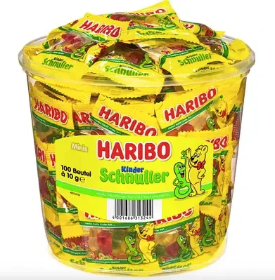 Желейні цукерки соски-пустушки Haribo Kinder Schnuller (фруктовий мікс) 10 г Німеччина