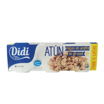 Тунець у соняшниковій олії Didi Atun migas en aceite de girasol (6х60 мл) 360 мл Іспанія