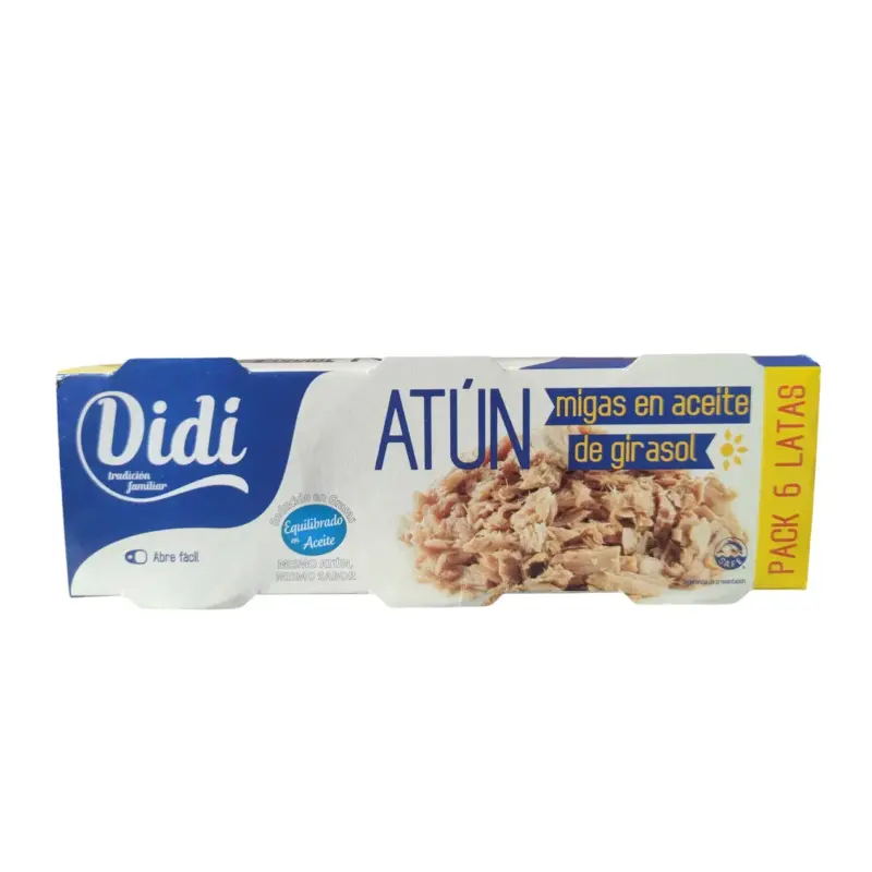 Тунець у соняшниковій олії Didi Atun migas en aceite de girasol (6х60 мл) 360 мл Іспанія
