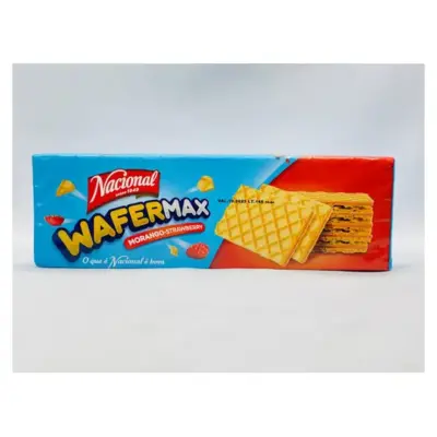 Вафлі молочні з полуничний смак NACIONAL Wafermax Strawberry 125 г Португалія