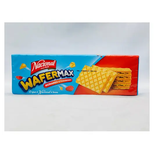 Вафлі молочні з полуничний смак NACIONAL Wafermax Strawberry 125 г Португалія