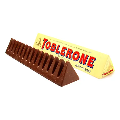 Швейцарський молочний шоколад Tobleron з медом і мигдальною нугою 100 г