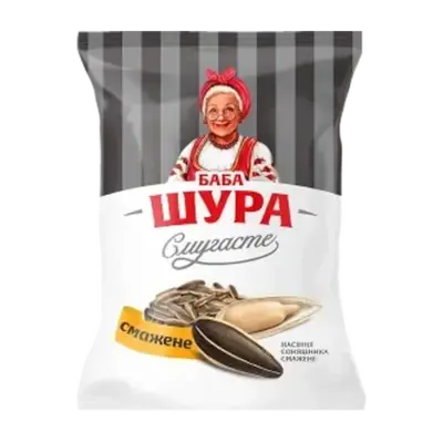 Семески соняшника смугасті смажені "Баба Шура" 100 г