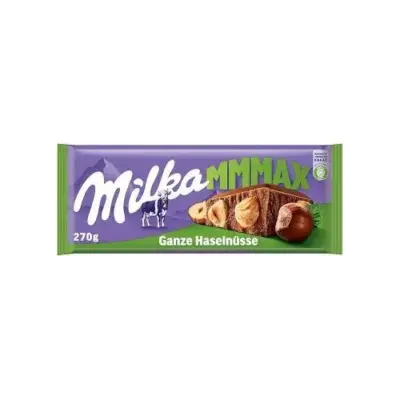 Шоколад молочний із фундуком Ganze Haselnuss Max Milka Швейцарія 270г