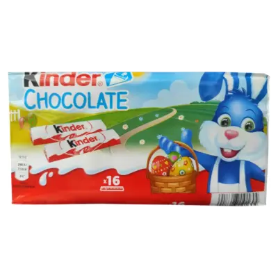 Шоколад молочний Kinder Chocolate з молочною начинкою (16х12.5г) 200 г Італія