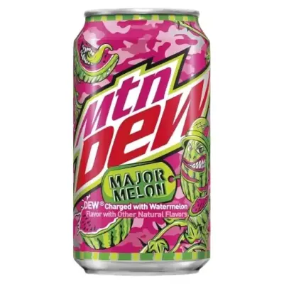 Напій сильногазований Mountain Dew Major Melon 330 мл ж/б США