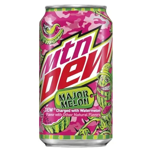 Напій сильногазований Mountain Dew Major Melon 330 мл ж/б США