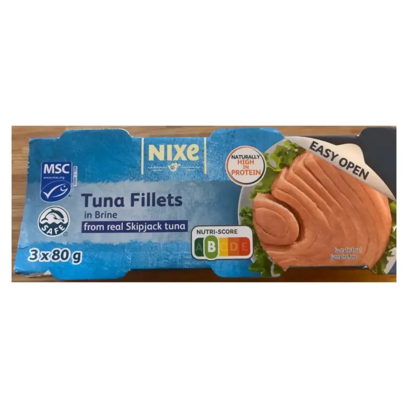 Філе тунця у власному соку Nixe fillets from real skipjack tuna 3×80г Німеччина