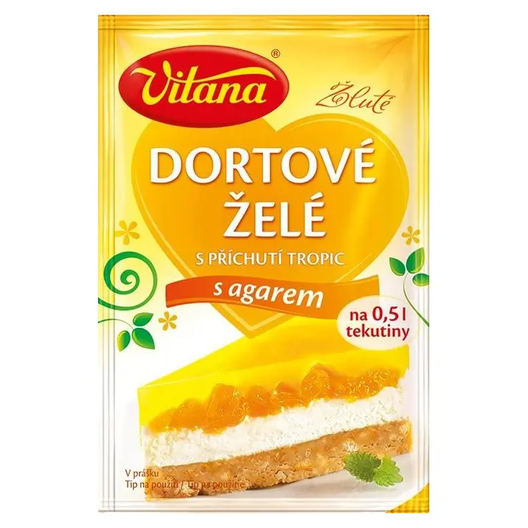Залі зі смаком тропічних фруктів з агаром Vitana Dortové | elé tropik 10 г Чехія