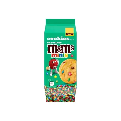 Печиво з драже M&M’s Minis Milk Chocolate Cookies 180 г Великобританія