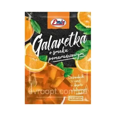 Галаретка (Желе) зі смаком апельсина Emix Польща 79г
