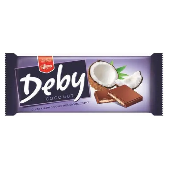 Молочна кондитерська плитка з кокосовою начинкою Deby 90 г Польща