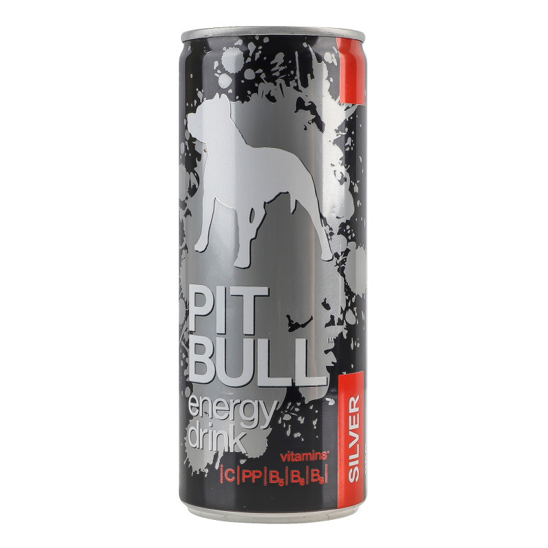 Енергетичний напій Pit Bull Energy Drink Silver 250 мл Україна