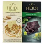 Шоколад темний із м’ятою та лимоном 50% какао Heidi Dark Lemon&Mint 80 г Румунія