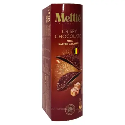 Шоколадні чипси з карамель сіллю Crispy Milk Salted Caramel Meltie 125 г Бельгія
