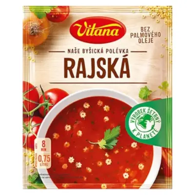 Суп Райський томатний БЕЗ ПАЛЬМОВОГО МАСЛА Rajska Polevka Tomato 76 г (3 порції) Чехія