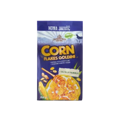 Кукурудзяні пластівці з арахісом і медом Crownfield Corn Flakes Польща 250 г