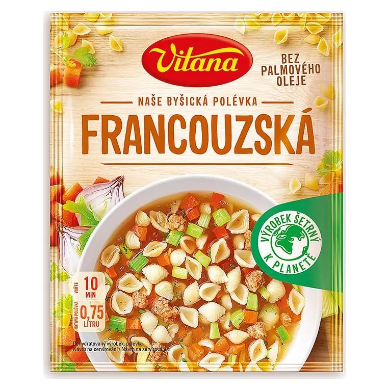 Суп французький з яловичиною Vitana Vitana Polévka francouzská 50 г Чехія